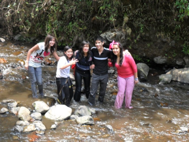 En las cascadas
